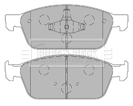 BORG & BECK Комплект тормозных колодок, дисковый тормоз BBP2443